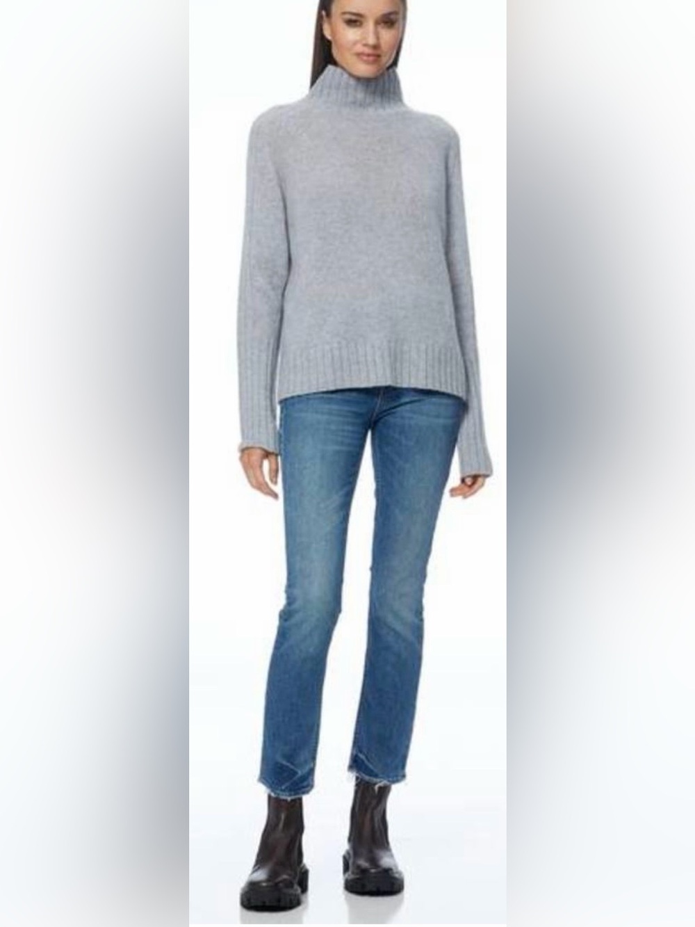 360 CASHMERE
ANNALEETURTLENECK - LIGHT HEATHER GREY*